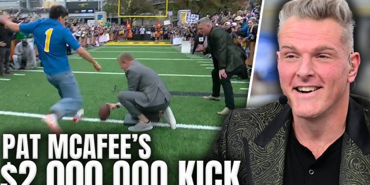 Pat McAfee’s Biggest Field Goal Challenge Yet… MILLION UP FOR GRABS IN PITTSBURGH Pat McAfee’s Biggest Field Goal Challenge Yet… MILLION UP FOR GRABS IN PITTSBURGH