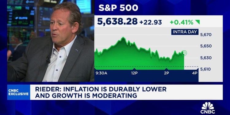 BlackRock’s Rick Rieder: Inflation is durably lower and growth is moderating BlackRock’s Rick Rieder: Inflation is durably lower and growth is moderating