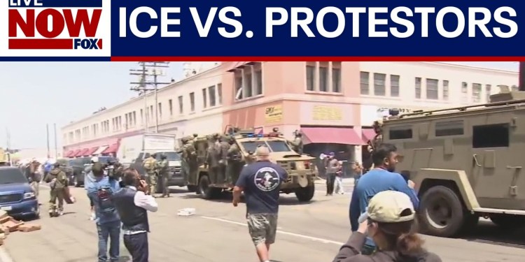 WATCH: DHS agents clash with protesters in LA | LiveNOW from FOX WATCH: DHS agents clash with protesters in LA | LiveNOW from FOX