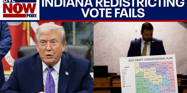 Trump-backed Indiana congressional redistricting map vote fails Trump-backed Indiana congressional redistricting map vote fails