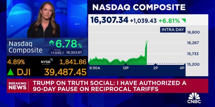 Trump announces 90-day tariff pause for at least some countries Trump announces 90-day tariff pause for at least some countries