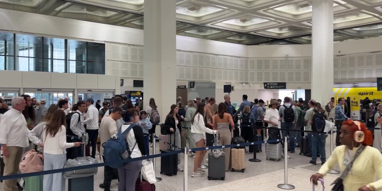 TSA Lines Stretch Out at Bush Intercontinental Airport in Houston TSA Lines Stretch Out at Bush Intercontinental Airport in Houston