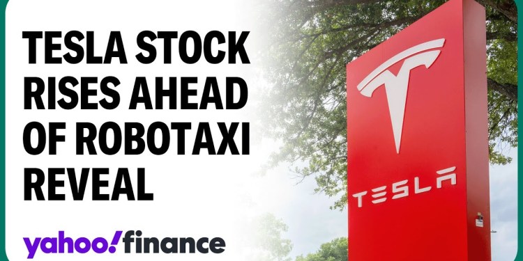 Tesla stock rally continues as robotaxi reveal date nears Tesla stock rally continues as robotaxi reveal date nears