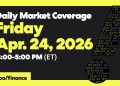 S&P 500, Nasdaq close at record highs, Nvidia retakes trillion | Apr. 24, 2026 | Yahoo Finance S&P 500, Nasdaq close at record highs, Nvidia retakes trillion | Apr. 24, 2026 | Yahoo Finance