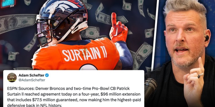 Patrick Surtain II Gets PAID, Now Highest Paid CB In The NFL | Pat McAfee Reacts Patrick Surtain II Gets PAID, Now Highest Paid CB In The NFL | Pat McAfee Reacts