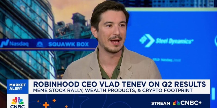 Robinhood CEO Vlad Tenev on Q2 results, prediction markets and meme stock phenomenon Robinhood CEO Vlad Tenev on Q2 results, prediction markets and meme stock phenomenon