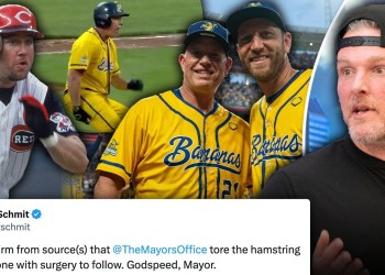 MLB Legend Sean Casey “Tore Hamstring Off The Bone” In Savannah Bananas Game | Pat McAfee Show MLB Legend Sean Casey “Tore Hamstring Off The Bone” In Savannah Bananas Game | Pat McAfee Show