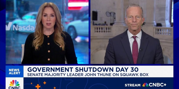 Senate Majority Leader John Thune on shutdown latest, Trump-Xi meeting and nuclear weapons testing Senate Majority Leader John Thune on shutdown latest, Trump-Xi meeting and nuclear weapons testing