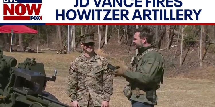 WATCH JD Vance fire howitzer artillery at Quantico base WATCH JD Vance fire howitzer artillery at Quantico base