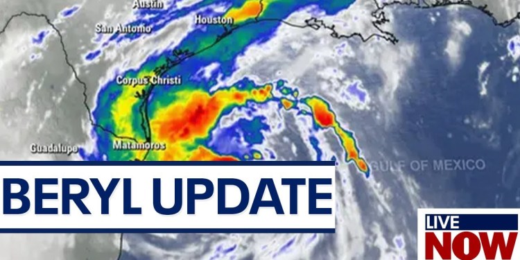 Beryl strengthens ahead of Texas coast landfall | LiveNOW from FOX Beryl strengthens ahead of Texas coast landfall | LiveNOW from FOX