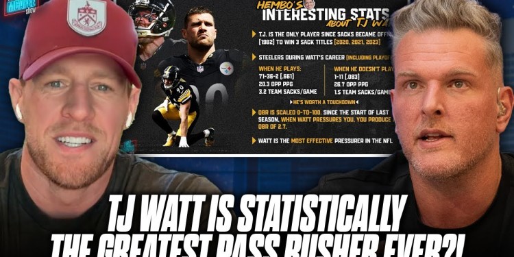 TJ Watt Is Statistically The Greatest Pass Rasher In NFL History Already?! | Pat McAfee Reacts TJ Watt Is Statistically The Greatest Pass Rasher In NFL History Already?! | Pat McAfee Reacts