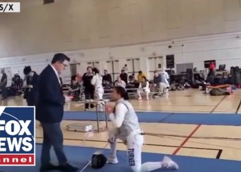 Female fencer black carded for taking knee against trans opponent Female fencer black carded for taking knee against trans opponent