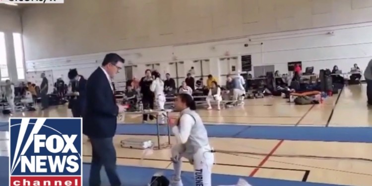 Female fencer black carded for taking knee against trans opponent Female fencer black carded for taking knee against trans opponent