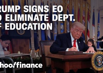 President Trump signs executive order to begin eliminating the Department of Education President Trump signs executive order to begin eliminating the Department of Education