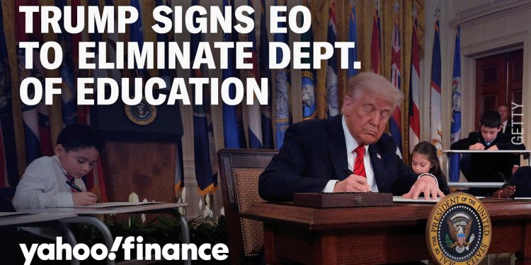 President Trump signs executive order to begin eliminating the Department of Education President Trump signs executive order to begin eliminating the Department of Education