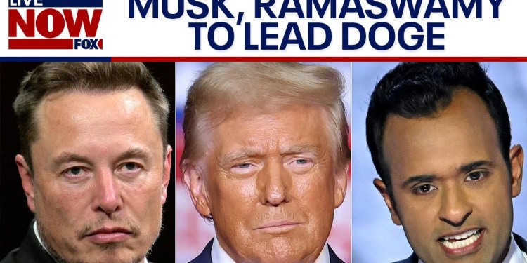 Trump appoints Musk, Ramaswamy to lead Department of Government Efficiency (DOGE) | LiveNOW from FOX Trump appoints Musk, Ramaswamy to lead Department of Government Efficiency (DOGE) | LiveNOW from FOX