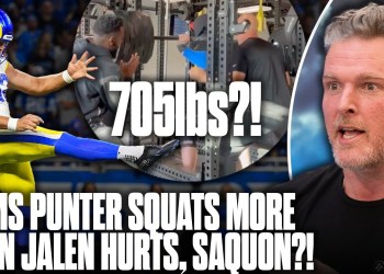 Rams Punter Squatting 705lbs; More Than Jalen Hurts, Saquon Barkley & Nick Chubb?! | Pat McAfee Show Rams Punter Squatting 705lbs; More Than Jalen Hurts, Saquon Barkley & Nick Chubb?! | Pat McAfee Show