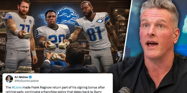 Lions Force Frank Ragnow To Return Signing Bonus After Retirement?! | Pat McAfee Show Lions Force Frank Ragnow To Return Signing Bonus After Retirement?! | Pat McAfee Show