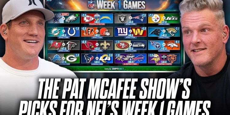 The Pat McAfee Show Picks & Predicts Every Game For NFL’s 2025 Week 1 Weekend The Pat McAfee Show Picks & Predicts Every Game For NFL’s 2025 Week 1 Weekend