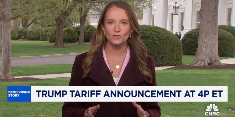 Trump to announce tariffs at 4pm ET Trump to announce tariffs at 4pm ET