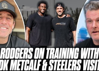 Aaron Rodgers On His Throwing Session With DK Metcalf, Meeting With Steelers | Pat McAfee Show Aaron Rodgers On His Throwing Session With DK Metcalf, Meeting With Steelers | Pat McAfee Show