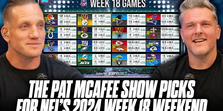 The Pat McAfee Show Picks & Predicts Every Game For NFL’s 2024 Week 18 The Pat McAfee Show Picks & Predicts Every Game For NFL’s 2024 Week 18