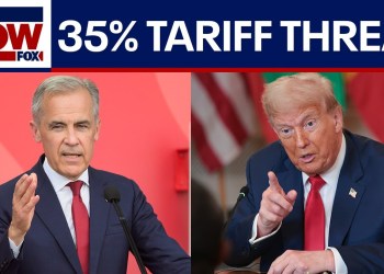 President Trump threatens a 35% tariff on Canadian goods, Mark Carney responds President Trump threatens a 35% tariff on Canadian goods, Mark Carney responds