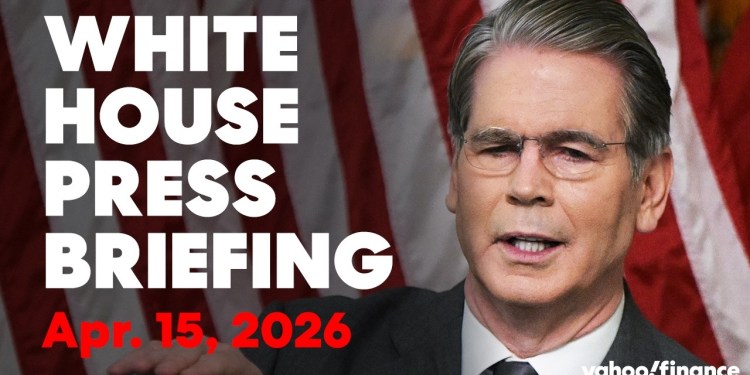 LIVE: White House Press Briefing – April 15, 2026 LIVE: White House Press Briefing – April 15, 2026