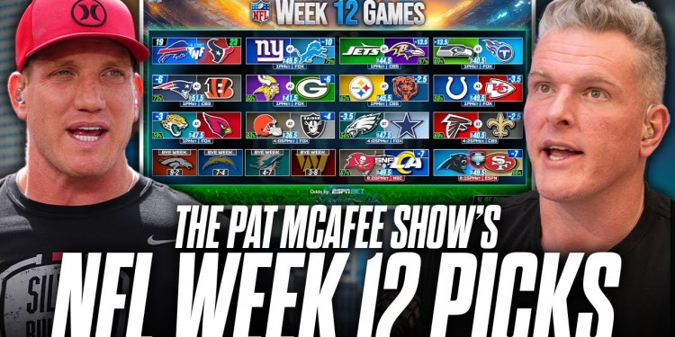 The Pat McAfee Show Picks & Predicts Every Game For NFL’s Week 12 Weekend The Pat McAfee Show Picks & Predicts Every Game For NFL’s Week 12 Weekend