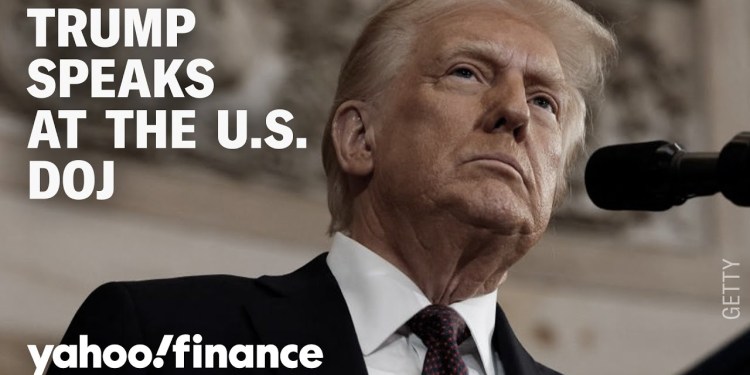 President Trump speaks at the U.S. Justing Department President Trump speaks at the U.S. Justing Department