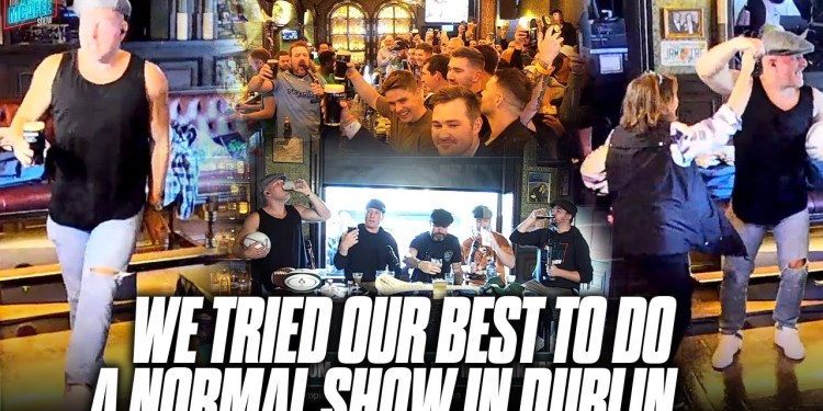 The Pat McAfee Show Trying Their Best To Do A Serious Show In A Dublin Pub The Pat McAfee Show Trying Their Best To Do A Serious Show In A Dublin Pub