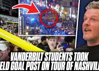 Vanderbilt Fans Carry Goal Post Down Nashville’s Broadway After Being #1 Alabama?! | Pat McAfee Show Vanderbilt Fans Carry Goal Post Down Nashville’s Broadway After Being #1 Alabama?! | Pat McAfee Show