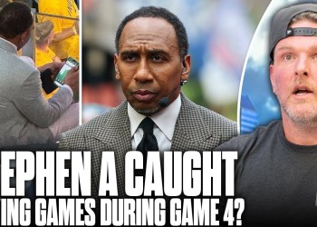Stephen A Smith Called Out For Playing Solitare, Not Paying Attention To Finals Game 4 | Pat McAfee Stephen A Smith Called Out For Playing Solitare, Not Paying Attention To Finals Game 4 | Pat McAfee