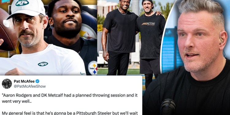 Aaron Rodgers Had Throwing Session With DK Metcalf After 6 Hour Meeting With Steelers | Pat McAfee Aaron Rodgers Had Throwing Session With DK Metcalf After 6 Hour Meeting With Steelers | Pat McAfee