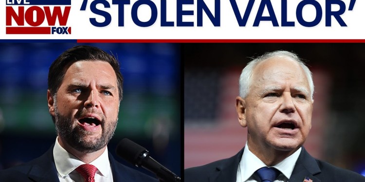 JD Vance accuses Tim Walz of ‘stolen valor’ | LiveNOW from FOX JD Vance accuses Tim Walz of ‘stolen valor’ | LiveNOW from FOX