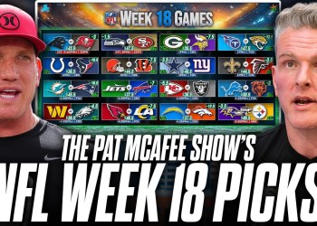 The Pat McAfee Show Picks For NFL’s Week 18 Games The Pat McAfee Show Picks For NFL’s Week 18 Games