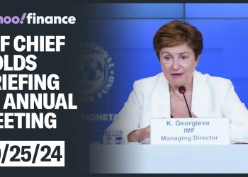 LIVE: IMF managing director Kristalina Georgieva holds briefing at annual meeting LIVE: IMF managing director Kristalina Georgieva holds briefing at annual meeting
