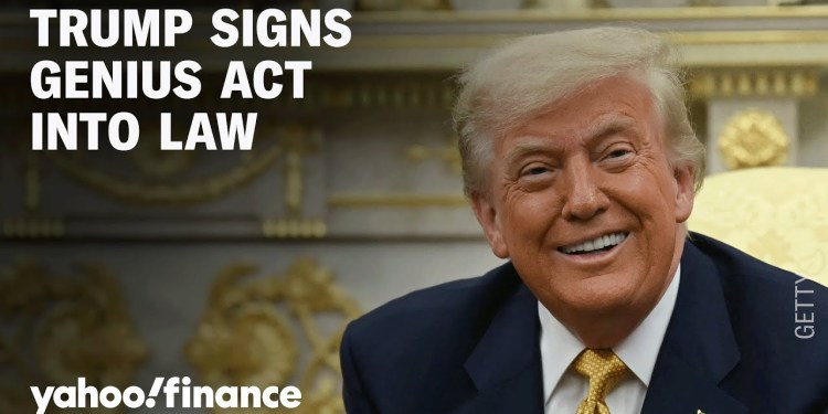 LIVE: President Trump signs the GENIUS Act into law LIVE: President Trump signs the GENIUS Act into law