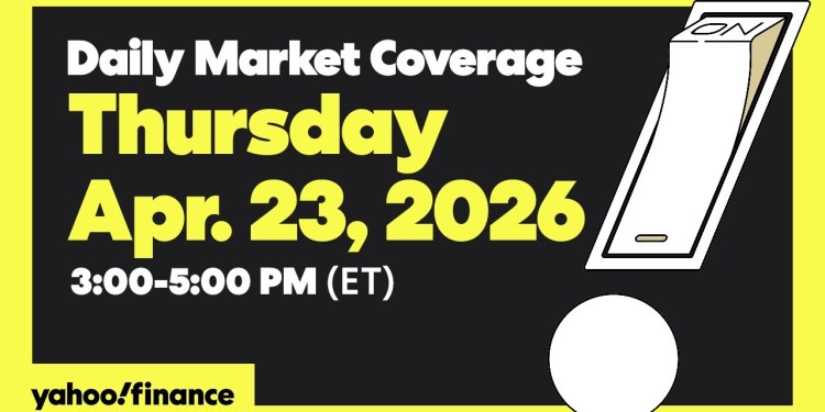 Live: Stocks retreat as software shares plunge, oil surges Apr. 23, 2026 | Yahoo Finance Live: Stocks retreat as software shares plunge, oil surges Apr. 23, 2026 | Yahoo Finance