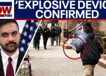 NYPD says ‘improvised explosive’ thrown into crowd near mayor’s residence NYPD says ‘improvised explosive’ thrown into crowd near mayor’s residence