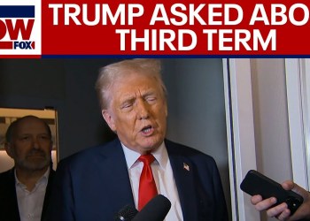 Trump responds to questions about third term, tariffs Trump responds to questions about third term, tariffs