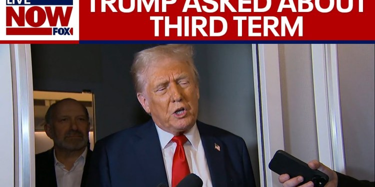 Trump responds to questions about third term, tariffs Trump responds to questions about third term, tariffs