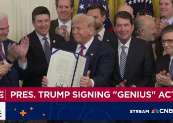 President Trump signs the GENIUS Act into law President Trump signs the GENIUS Act into law
