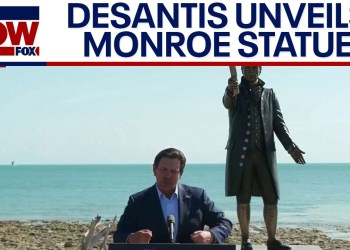 Ron DeSantis unveils James Monroe statue on President’s Day Ron DeSantis unveils James Monroe statue on President’s Day