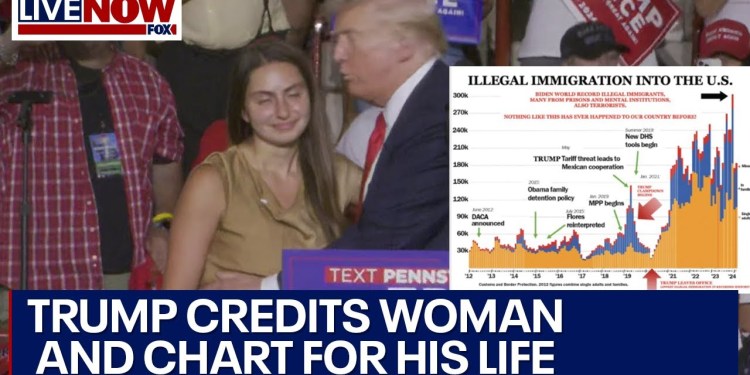 Trump credits woman and immigration chart for saving his life from shooting Trump credits woman and immigration chart for saving his life from shooting