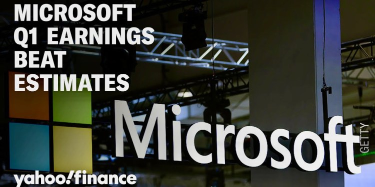 Microsoft Q1 earnings top Wall Street estimates Microsoft Q1 earnings top Wall Street estimates