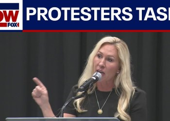 Protesters arrested at Rep. Marjorie Taylor Greene’s town hall | LiveNOW from FOX Protesters arrested at Rep. Marjorie Taylor Greene’s town hall | LiveNOW from FOX