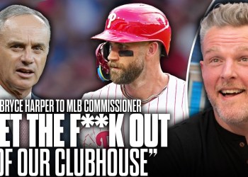 Bryce Harper Tells MLB Commissioner To “Get The F**k Out” Amid Salary Cap Meeting | Pat McAfee Show Bryce Harper Tells MLB Commissioner To “Get The F**k Out” Amid Salary Cap Meeting | Pat McAfee Show