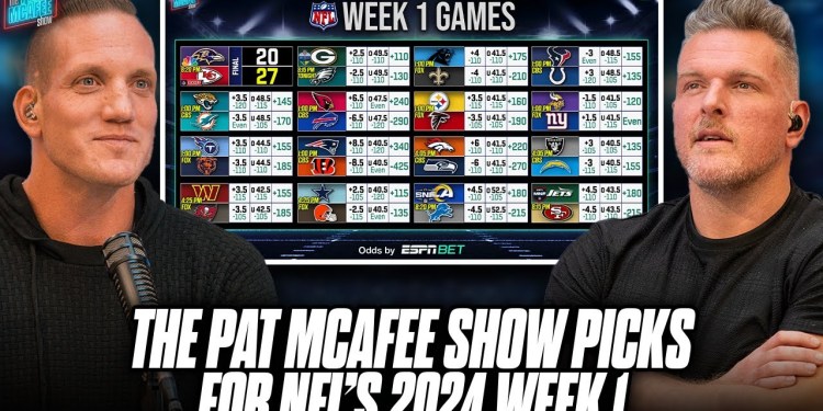 The Pat McAfee Show Picks & Predicts Every Game For NFL’s 2024 Week 1 The Pat McAfee Show Picks & Predicts Every Game For NFL’s 2024 Week 1
