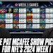 The Pat McAfee Show Picks & Predicts Every Game For NFL’s 2024 Week 1 The Pat McAfee Show Picks & Predicts Every Game For NFL’s 2024 Week 1